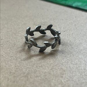 Silver Leaf Ring